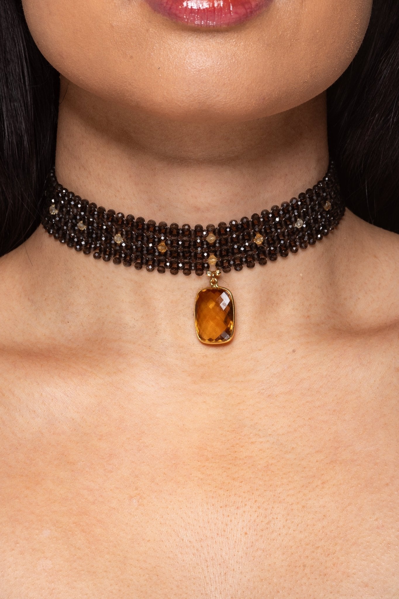 Unique quartz choker | Handmade in Europe by Carla Ciminera