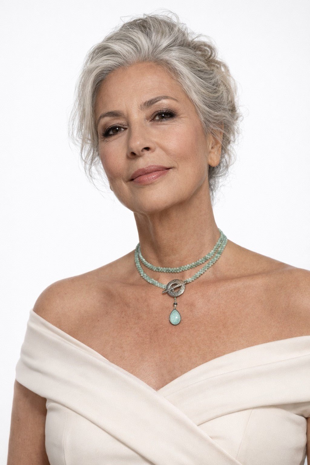 Triad – Emerald with Amazonite pendant - Carla Ciminera