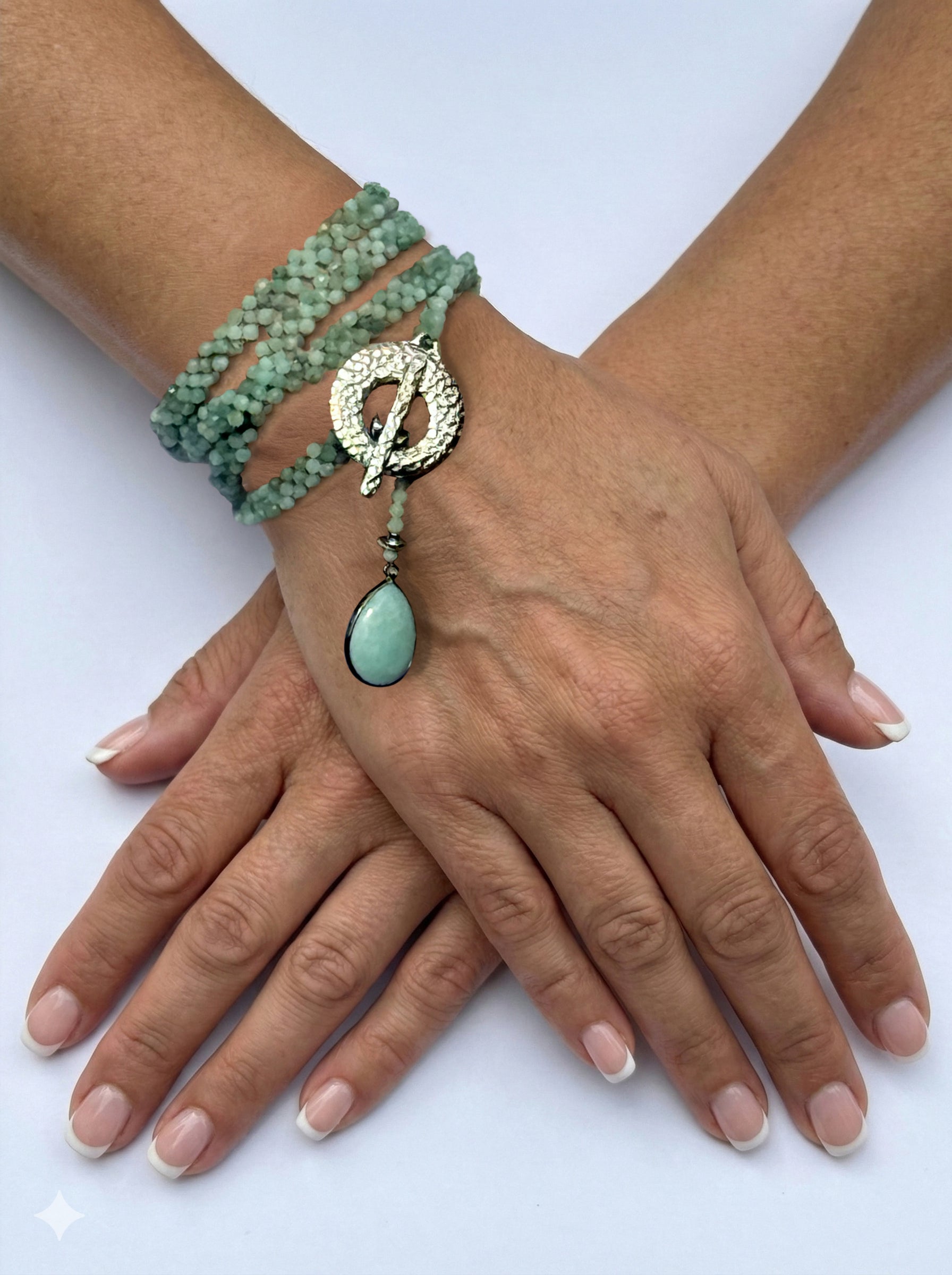 Triad – Emerald with Amazonite pendant
