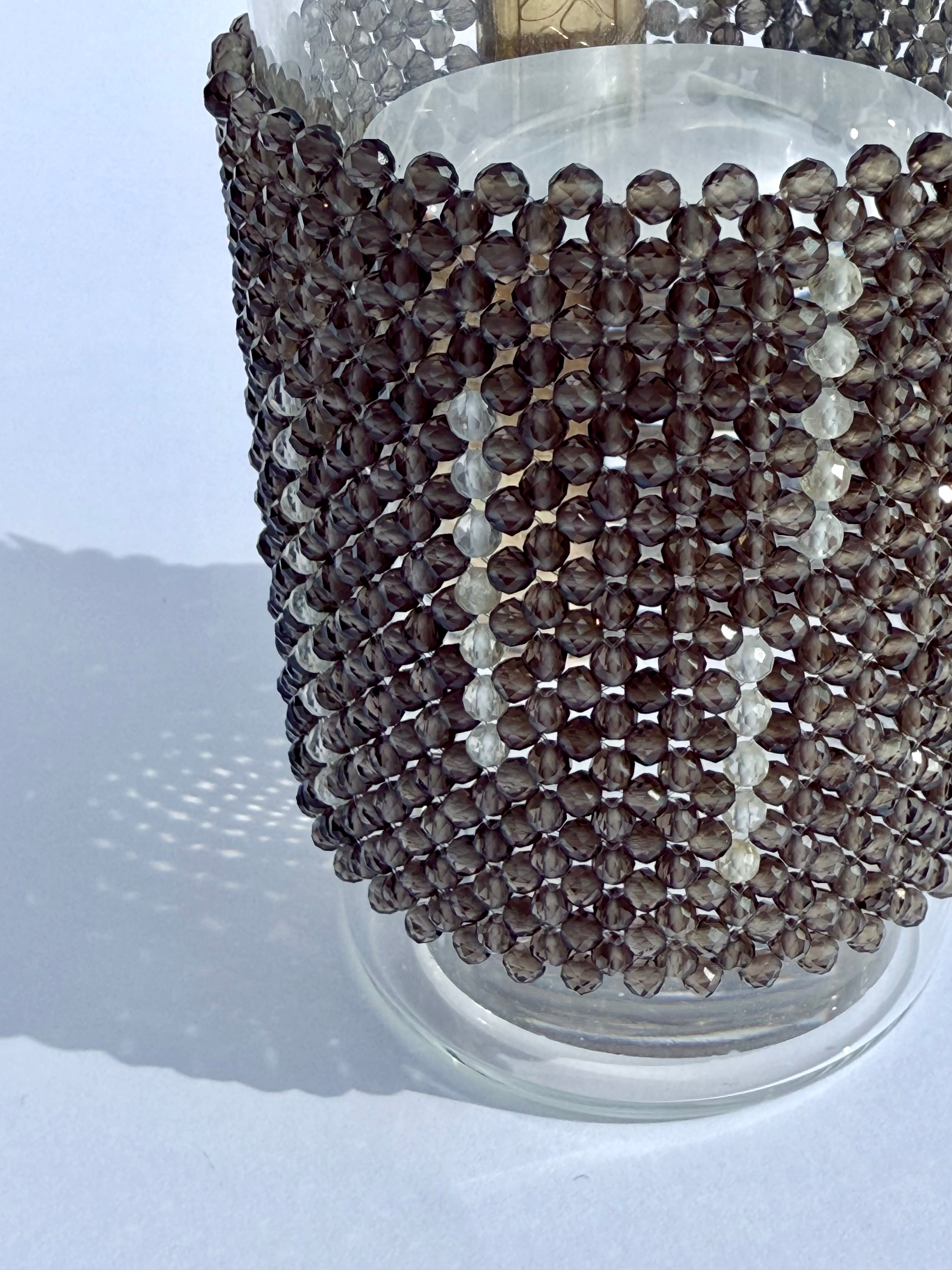Smoky Quartz cuff with citrine accents