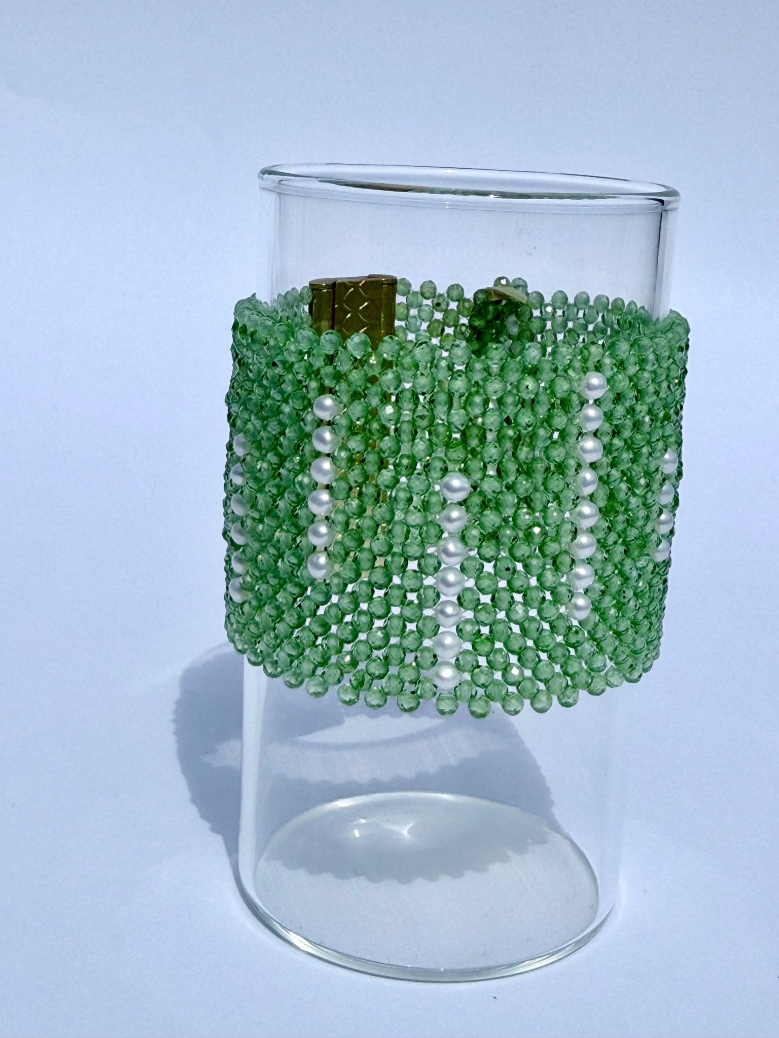 Peridot cuff with pearls - Carla Ciminera