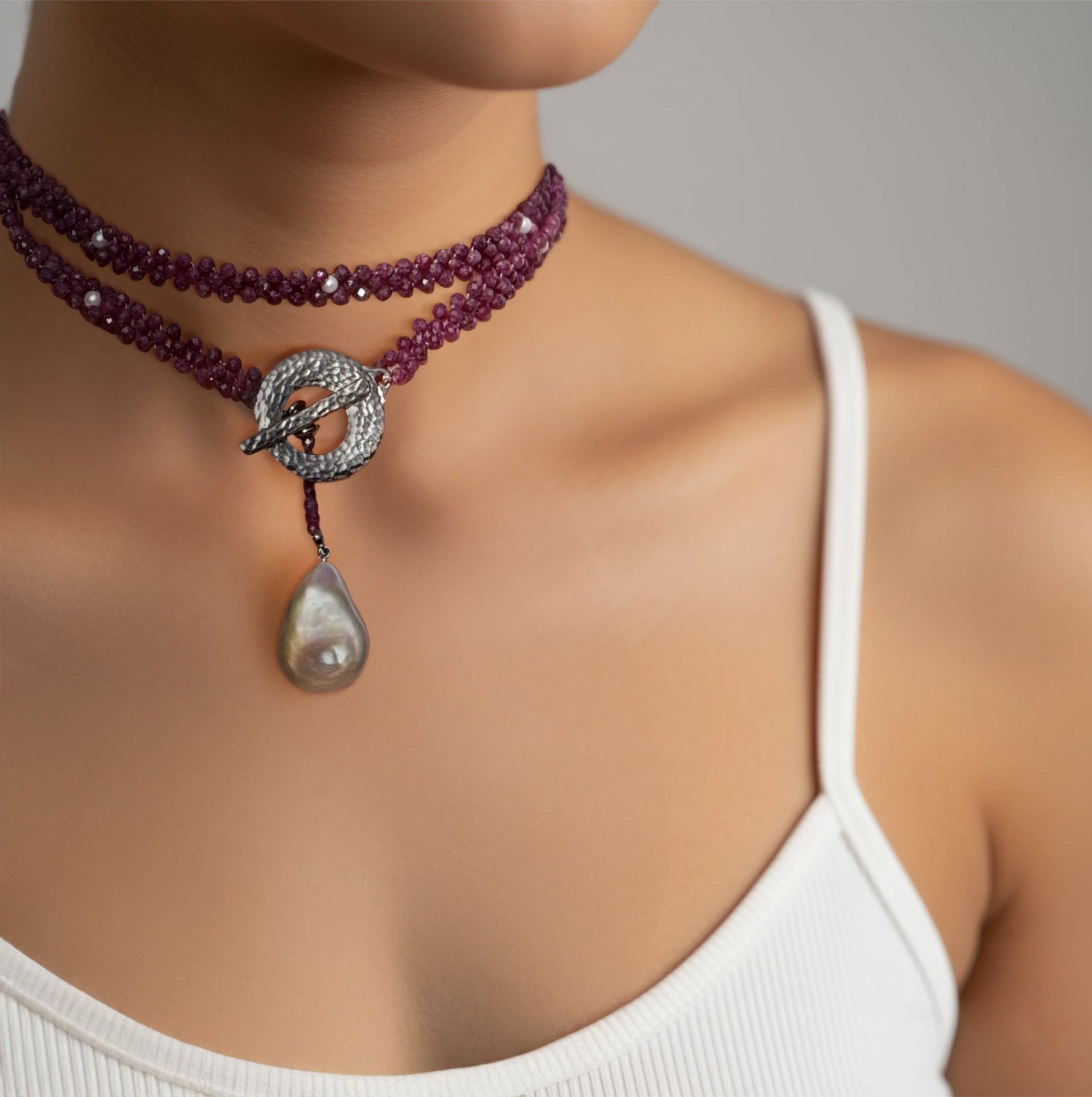 Ruby Triad necklace - Carla Ciminera