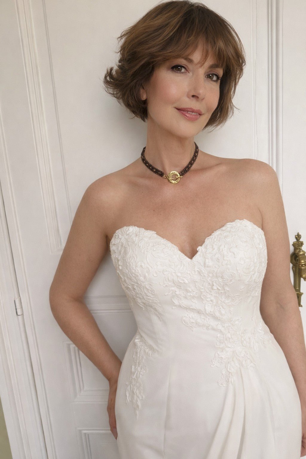 Smoky Quartz choker with citrine pendant - Carla Ciminera