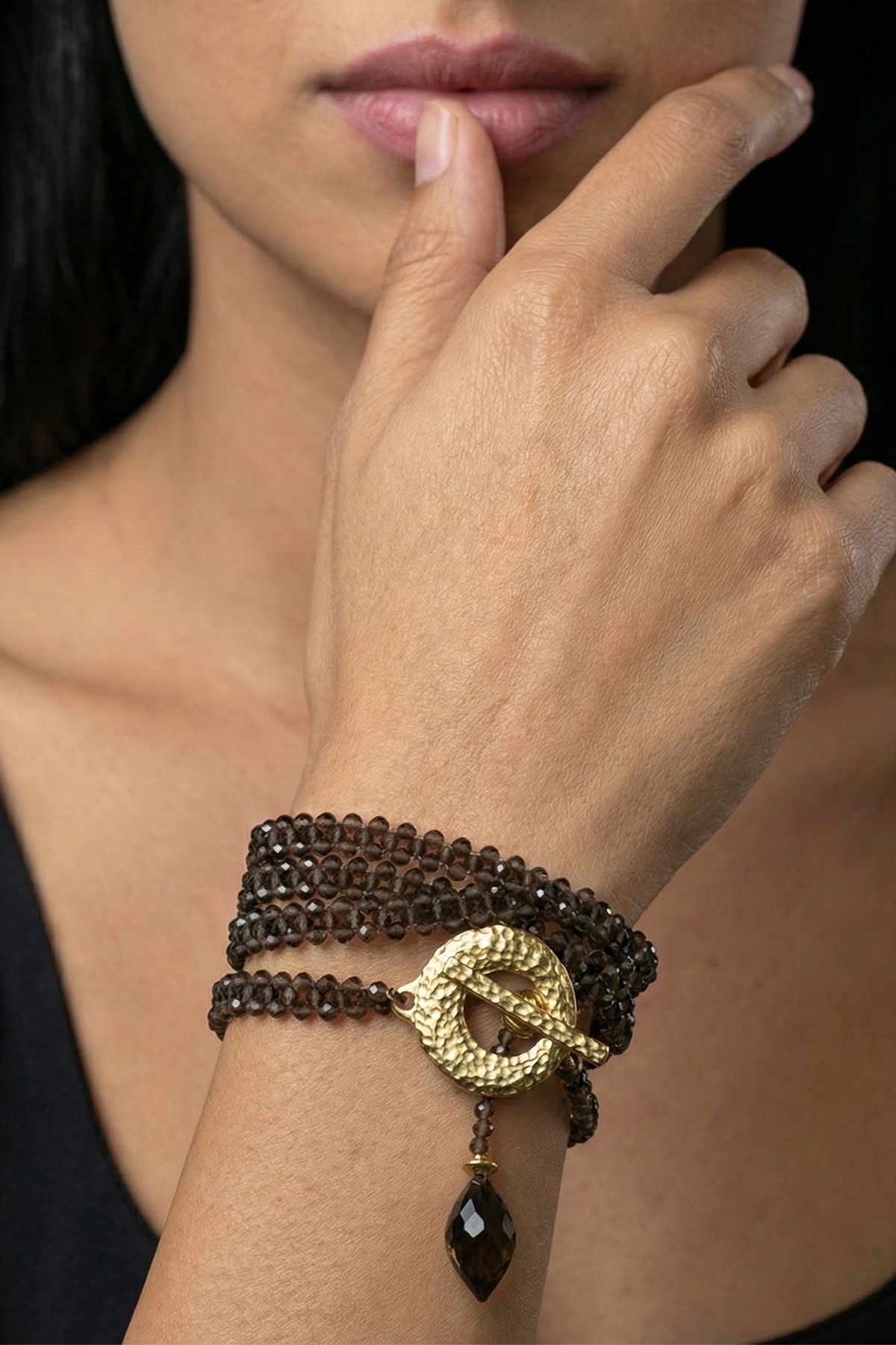 Smoky Quartz Triad necklace - Carla Ciminera